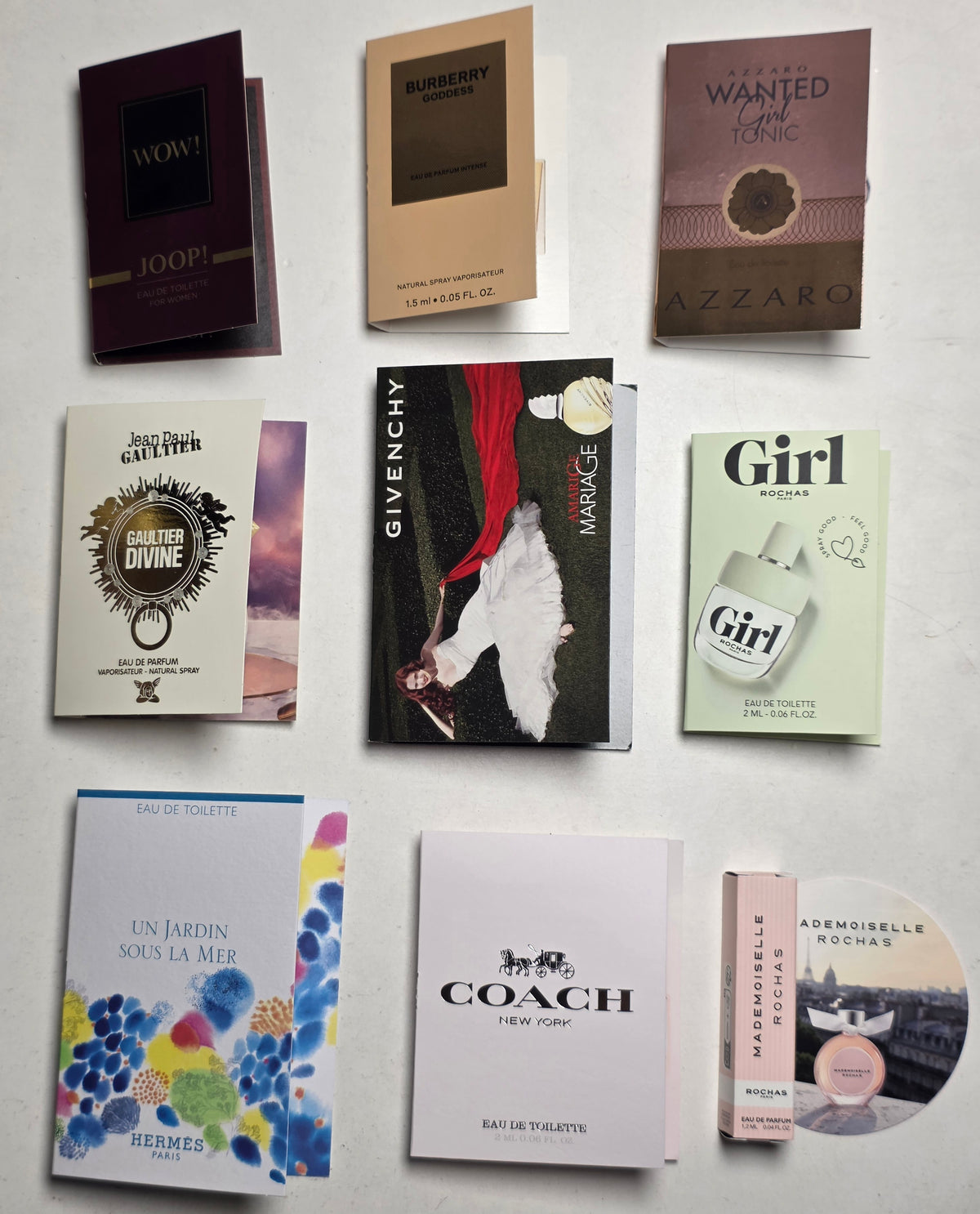 .Pack 10xEchantillons de parfum pour femme