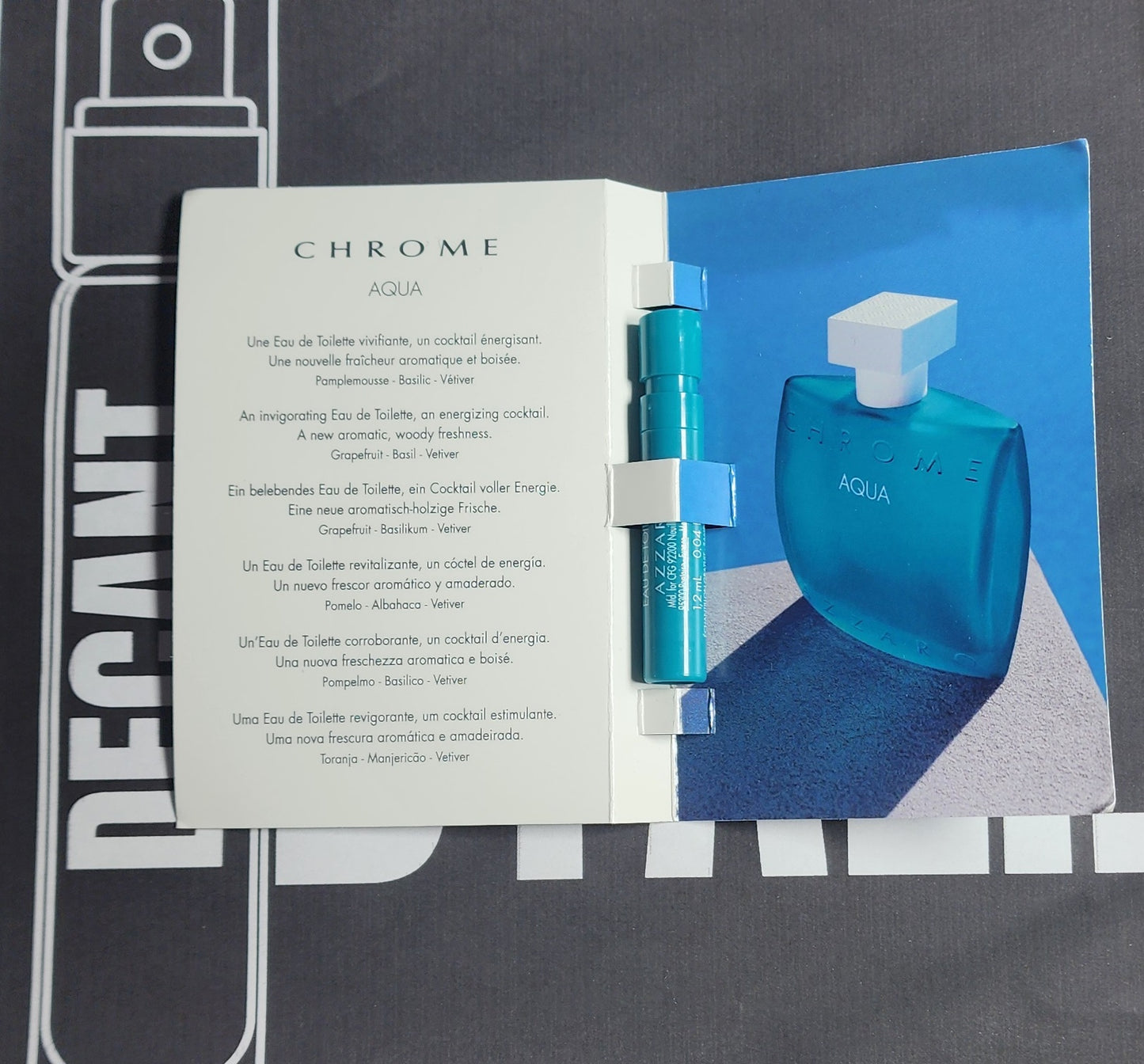 Echantillon Chrome Aqua Azzaro Homme