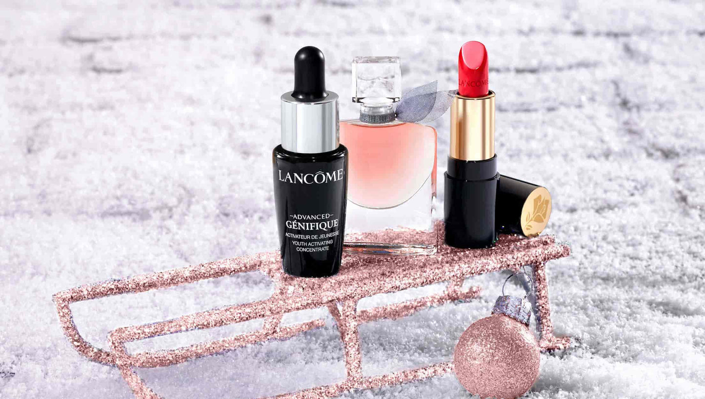 Minicoffret Lancome La Vie Est Belle Eau de Parfum avec Serum + L'absolu Rouge Lipstick