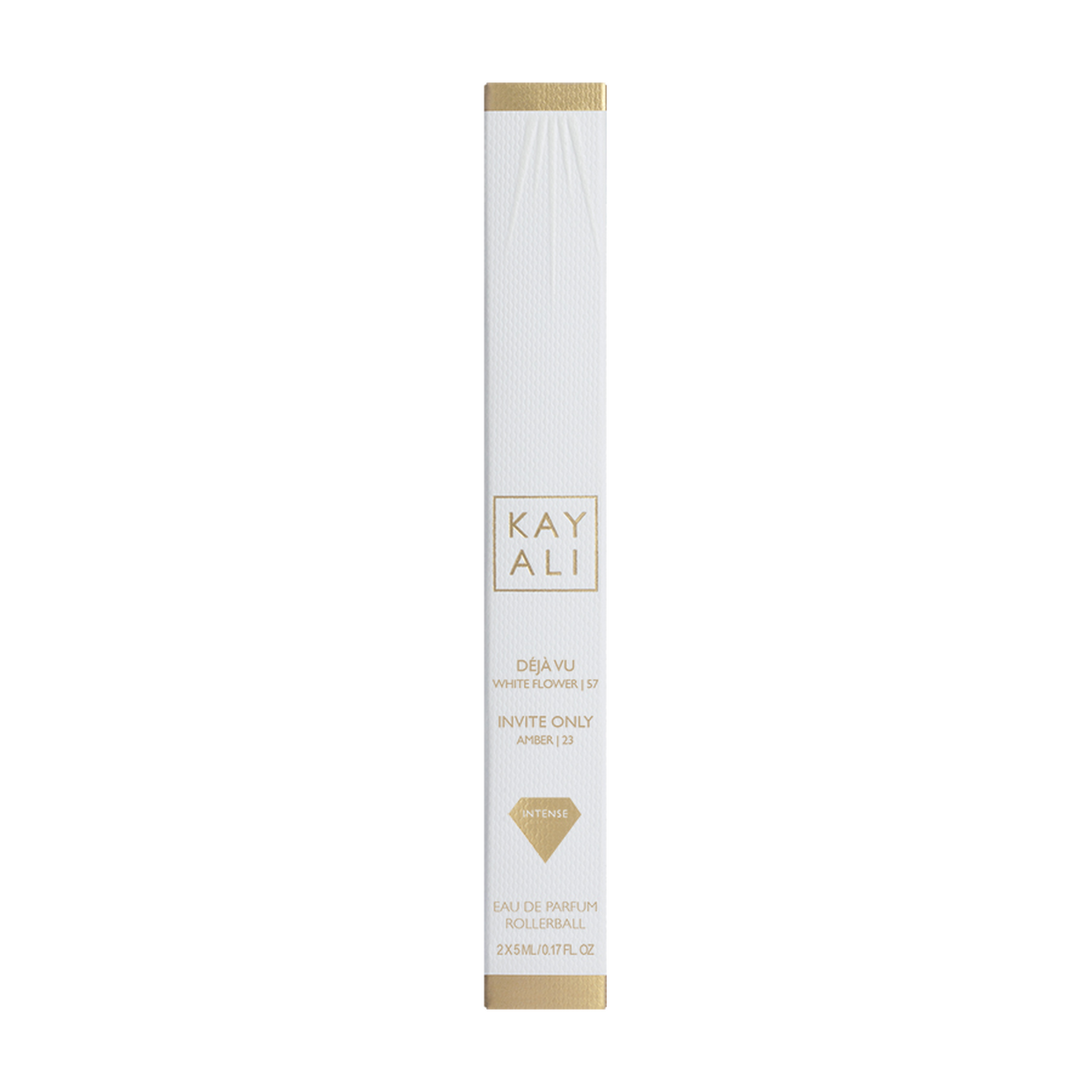 Miniature Déjà Vu White Flower | 57 & Invite Only Amber | 23 EDP Intense Rollerball