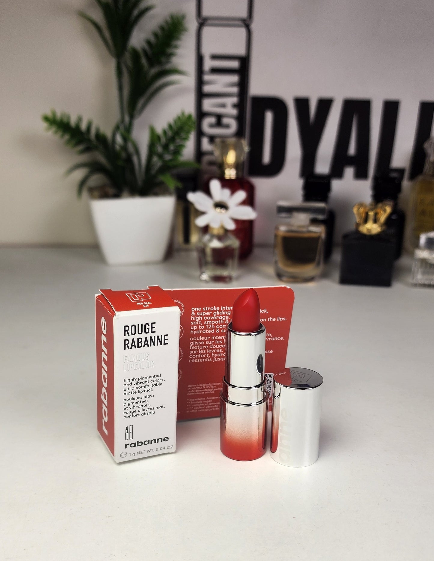 Paco Rabanne Rouge Rabanne Famous Lip Color In 636 Red Seal 1g Travel Size