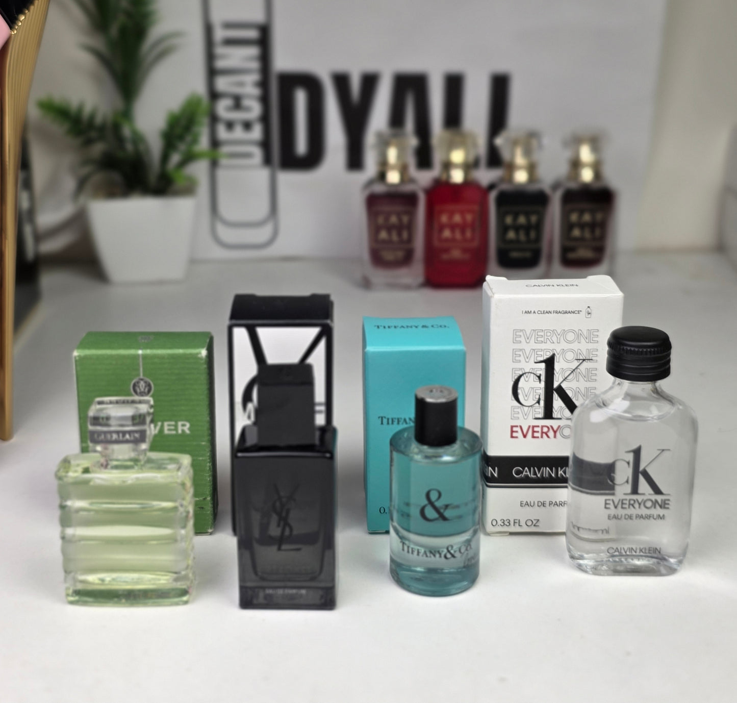 . Pack 4 Miniatures YSL + Calvin Klein + Tiffany&Co + Guerlain