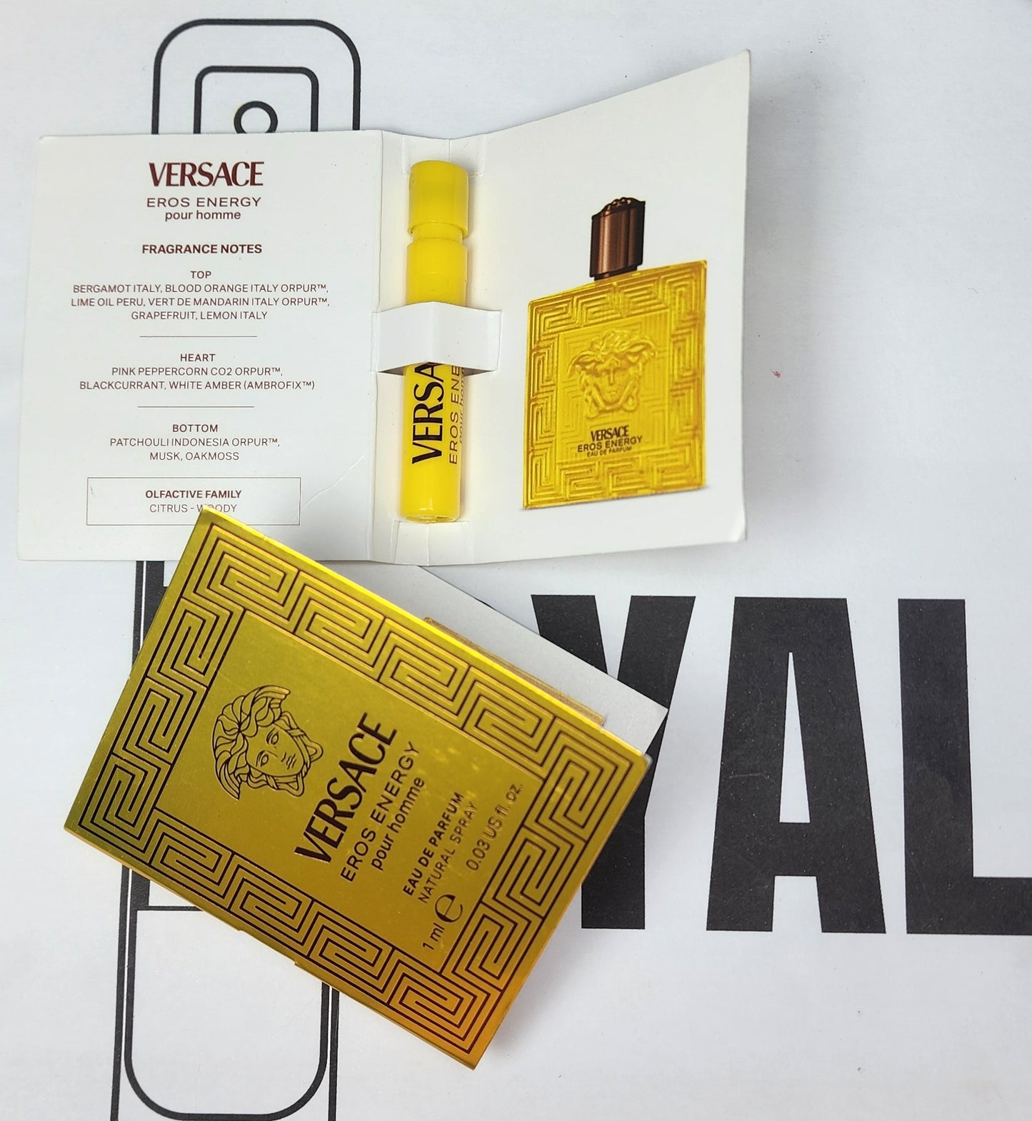 Echantillon VERSACE EROS ENERGY Pour Homme