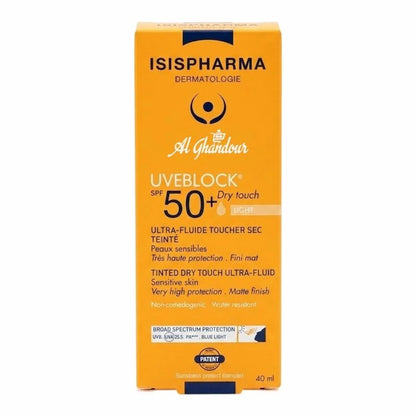 .Pack Isispharma 3 Miniatures + Trousse + Ecran Uveblock Dry Touch Teinte SPF50+ 40 ml