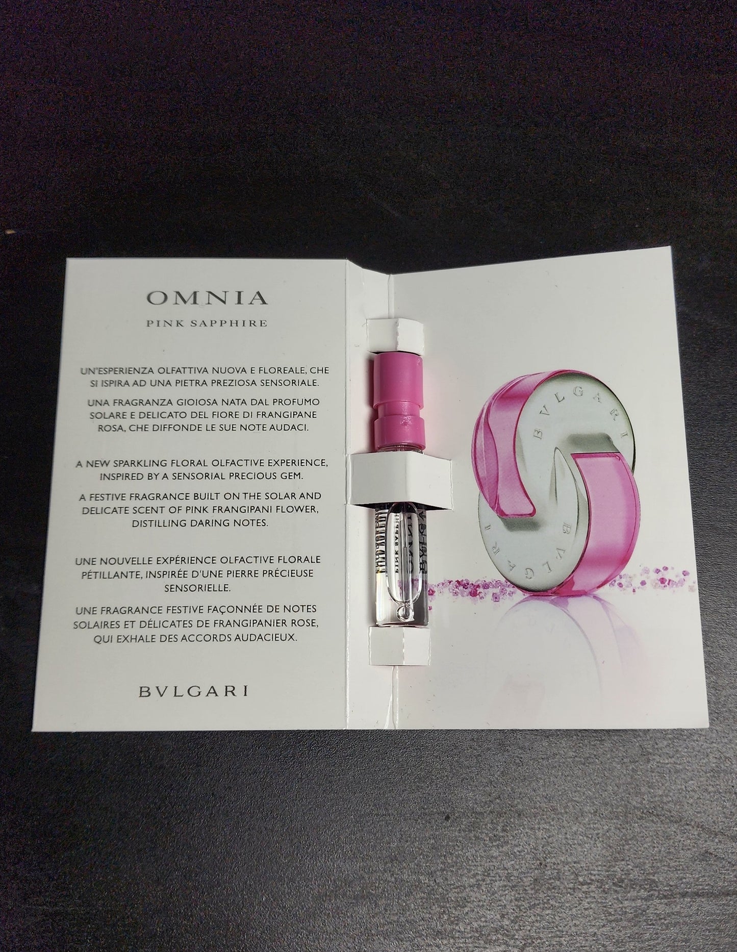 Echantillon Omnia Pink Sapphire