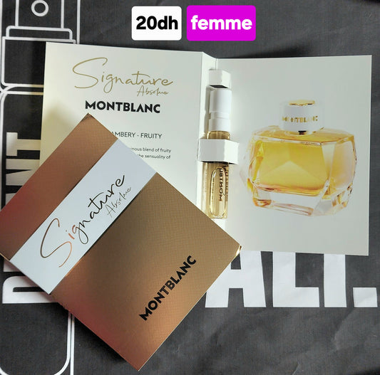 Echantillon Montblanc Signature Absolue