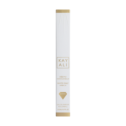 Miniature Déjà Vu White Flower | 57 & Invite Only Amber | 23 EDP Intense Rollerball