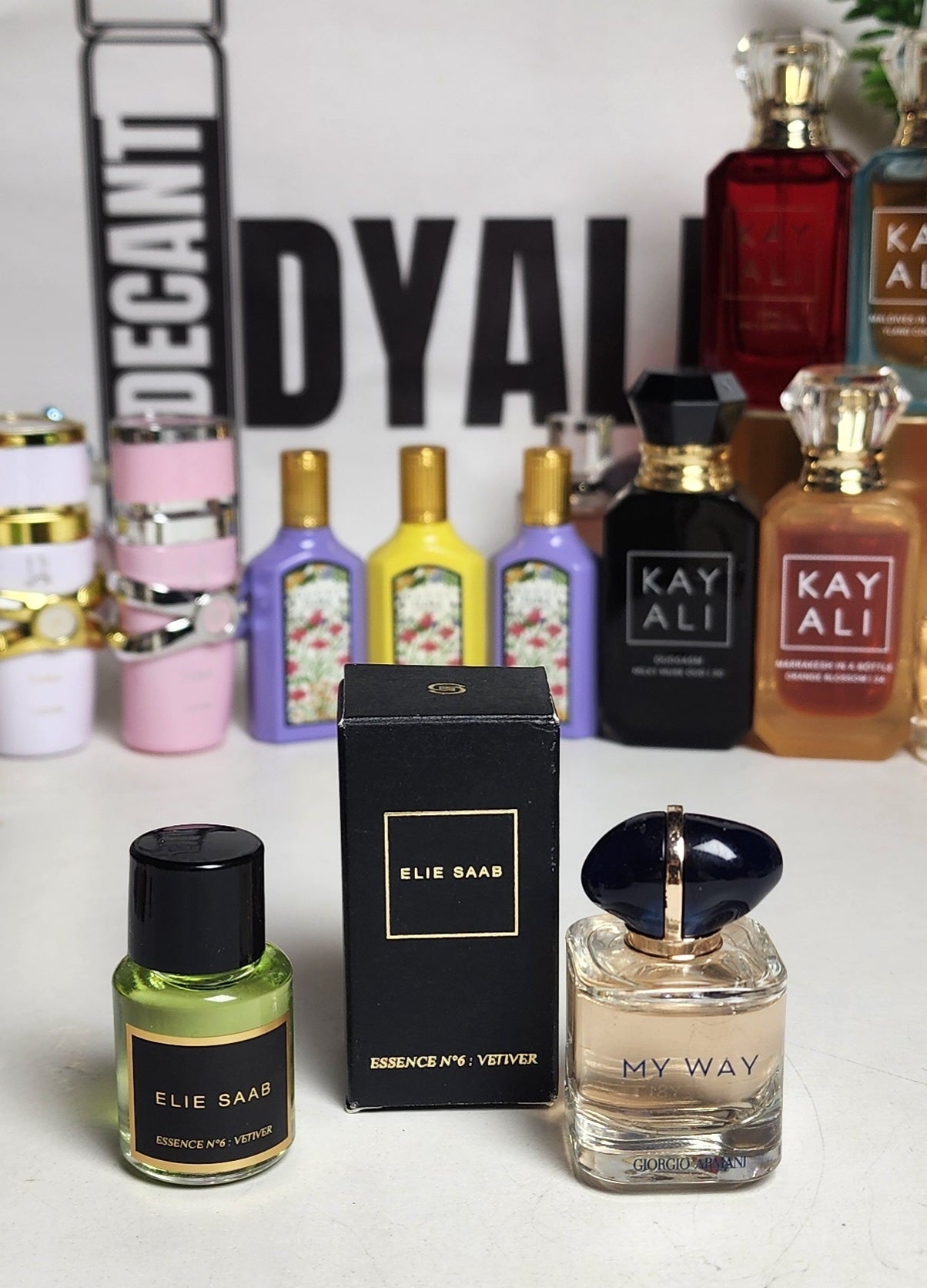 .Pack 2 Miniatures Armani + Elie Saab