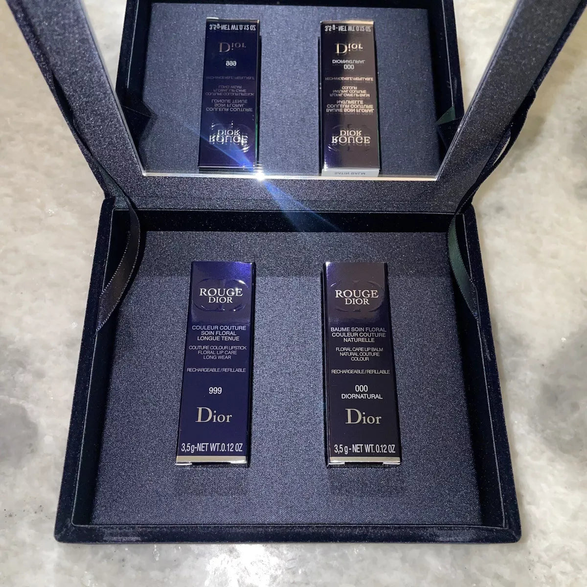 Dior Rouge Lipstick Set Lip Duo Collection Set Rouge Dior 999 & Rouge A Levre