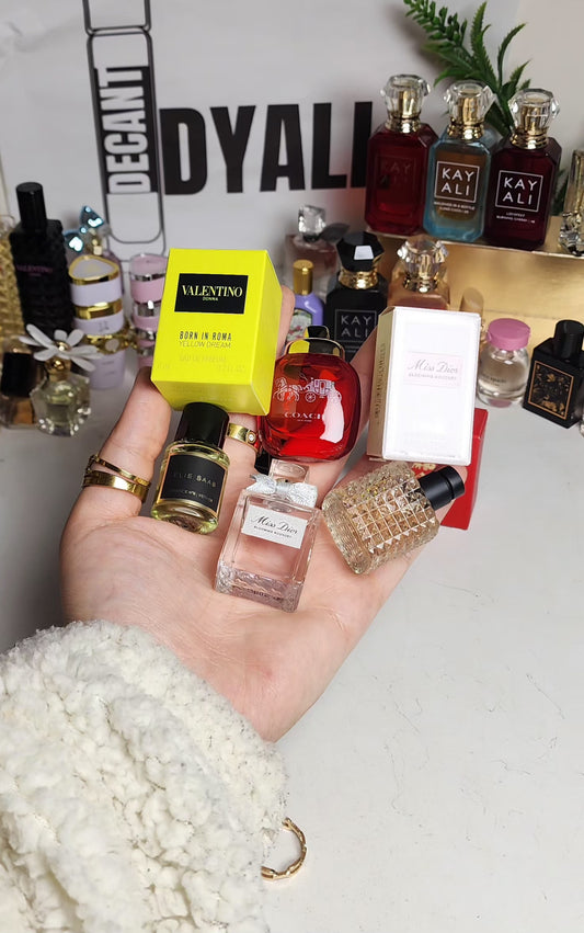 .Pack 4 Miniatures Valentino + Miss Dior + Elie Saab + Coach