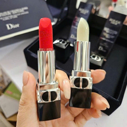 Dior Rouge Lipstick Set Lip Duo Collection Set Rouge Dior 999 & Rouge A Levre