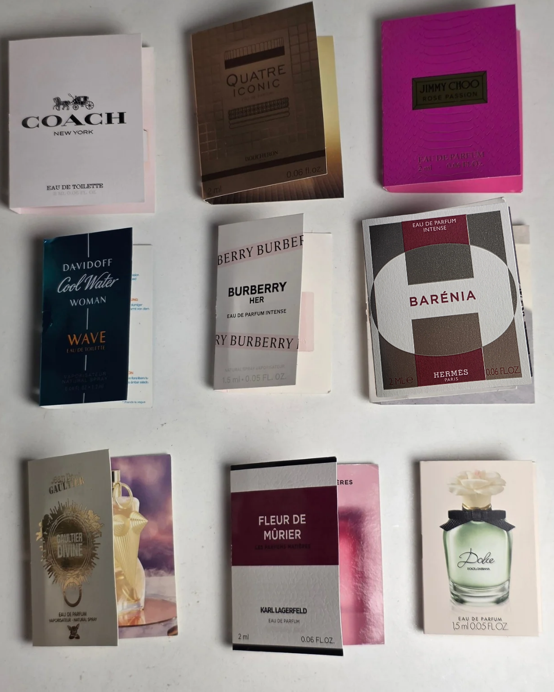 .Pack 10xEchantillons de parfum pour femme