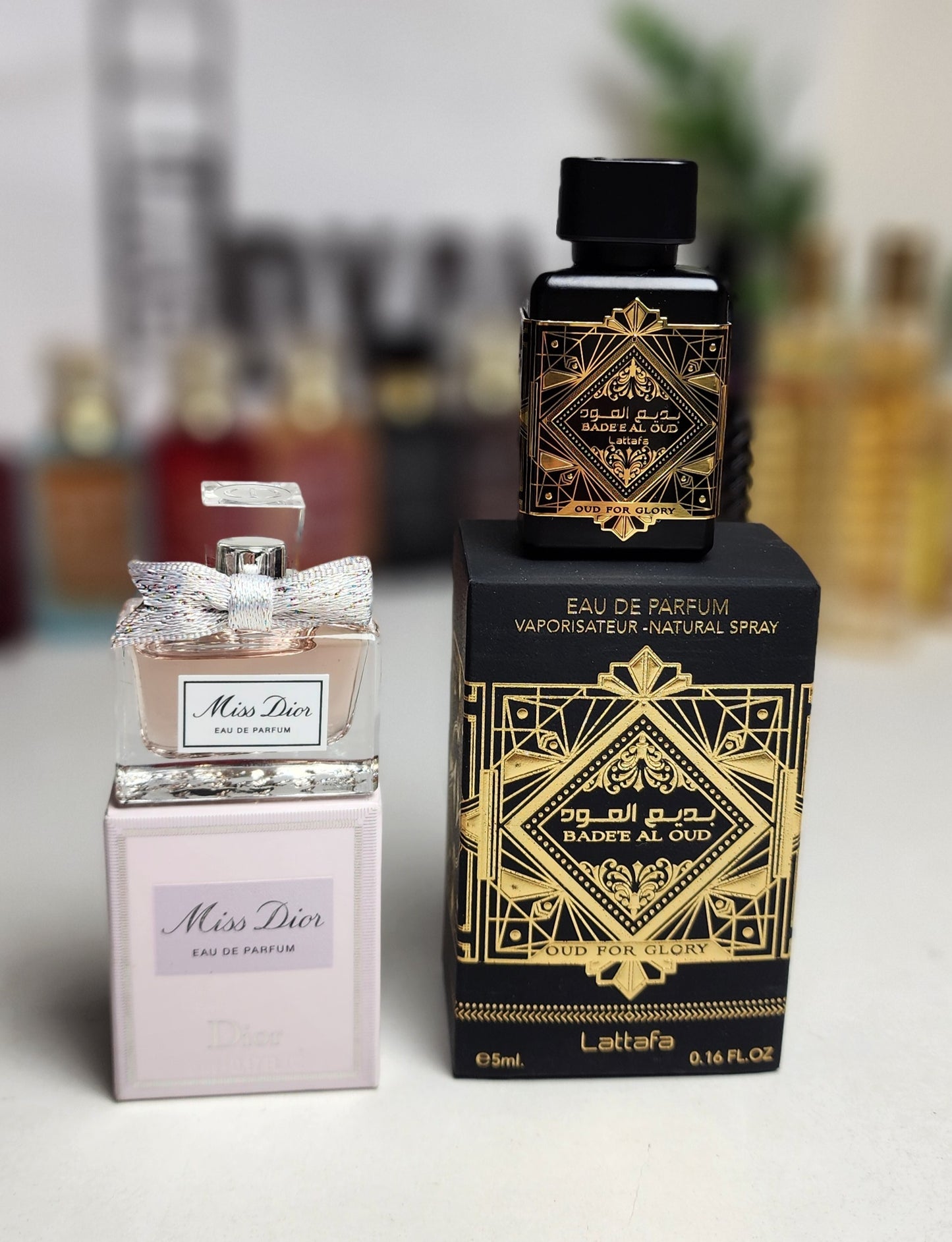 .Pack 2 Miniatures de parfum Miss Dior  + Badee Al Oud