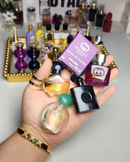 . Pack 4 Miniatures ARMANI +  GUCCI + GUERLAIN + YSL