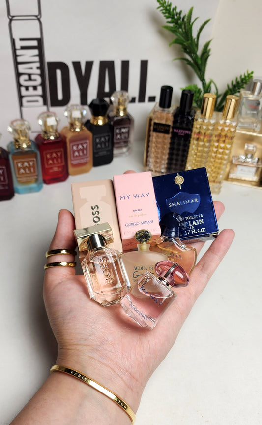 .Pack 4 Miniatures Gucci + Guerlain + Boss + Armani