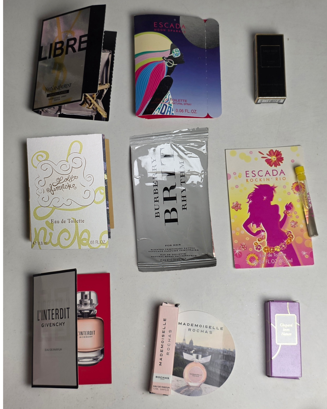 .Pack 10xEchantillons de parfum pour femme