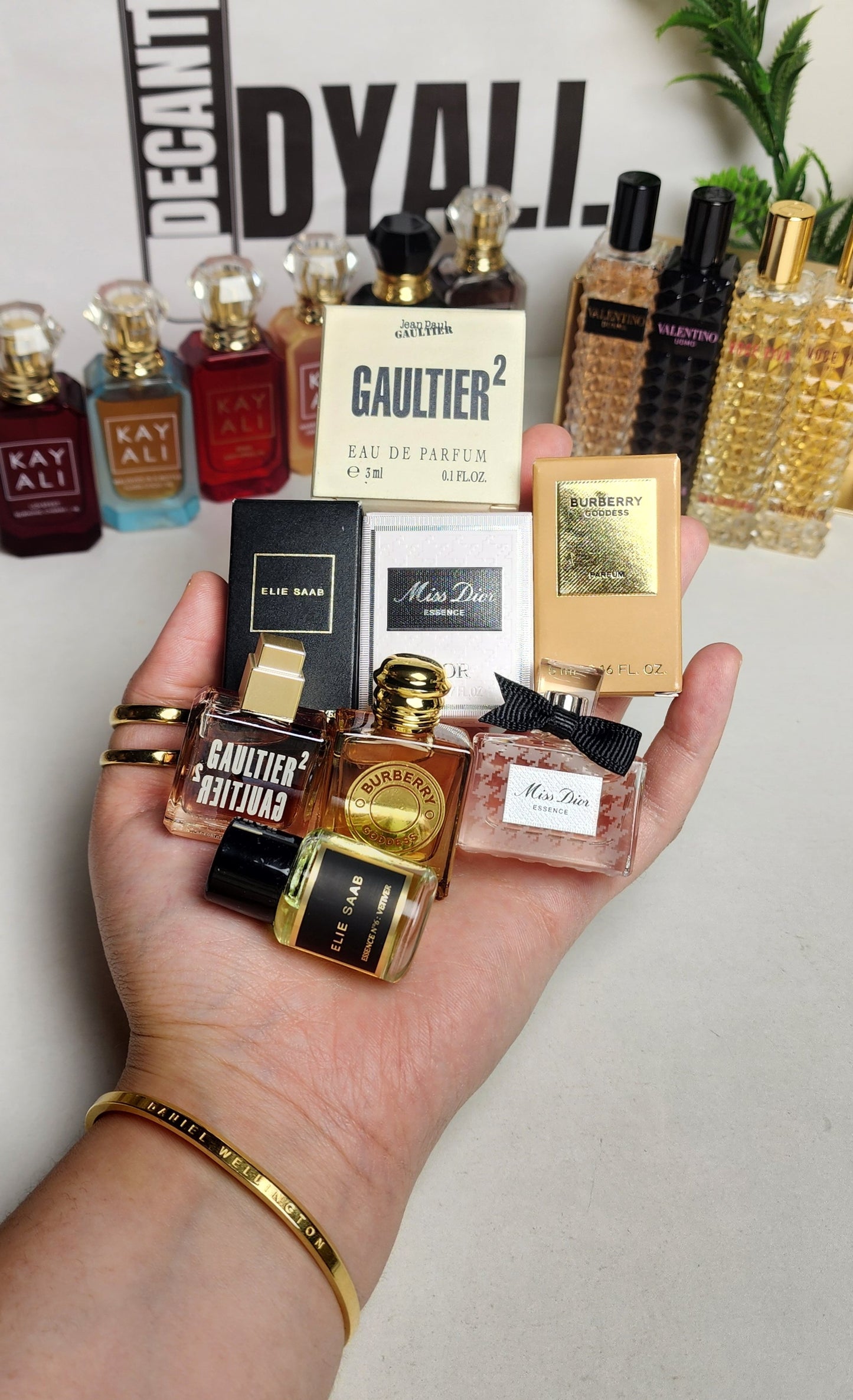 .Pack 4 Miniatures Dior + GODDESS + JPG + ELIE SAAB