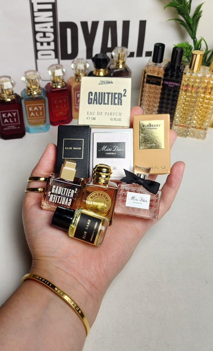 .Pack 4 Miniatures Dior + GODDESS + JPG + ELIE SAAB